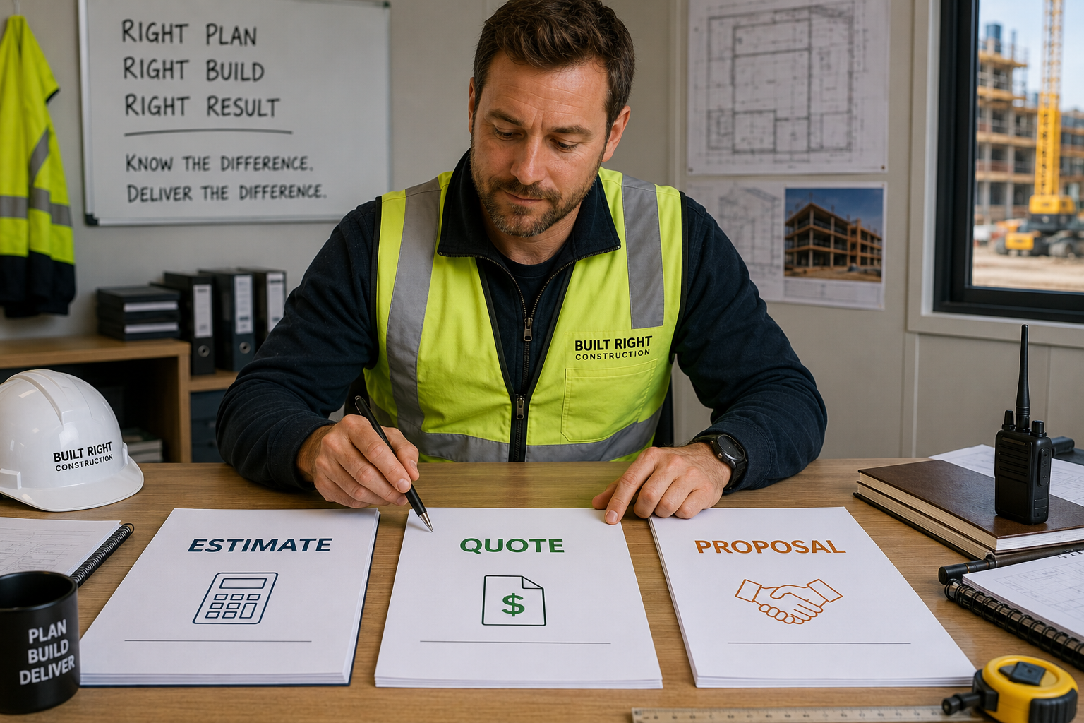Construction proposal, estimate, and quote — what's the actual difference?