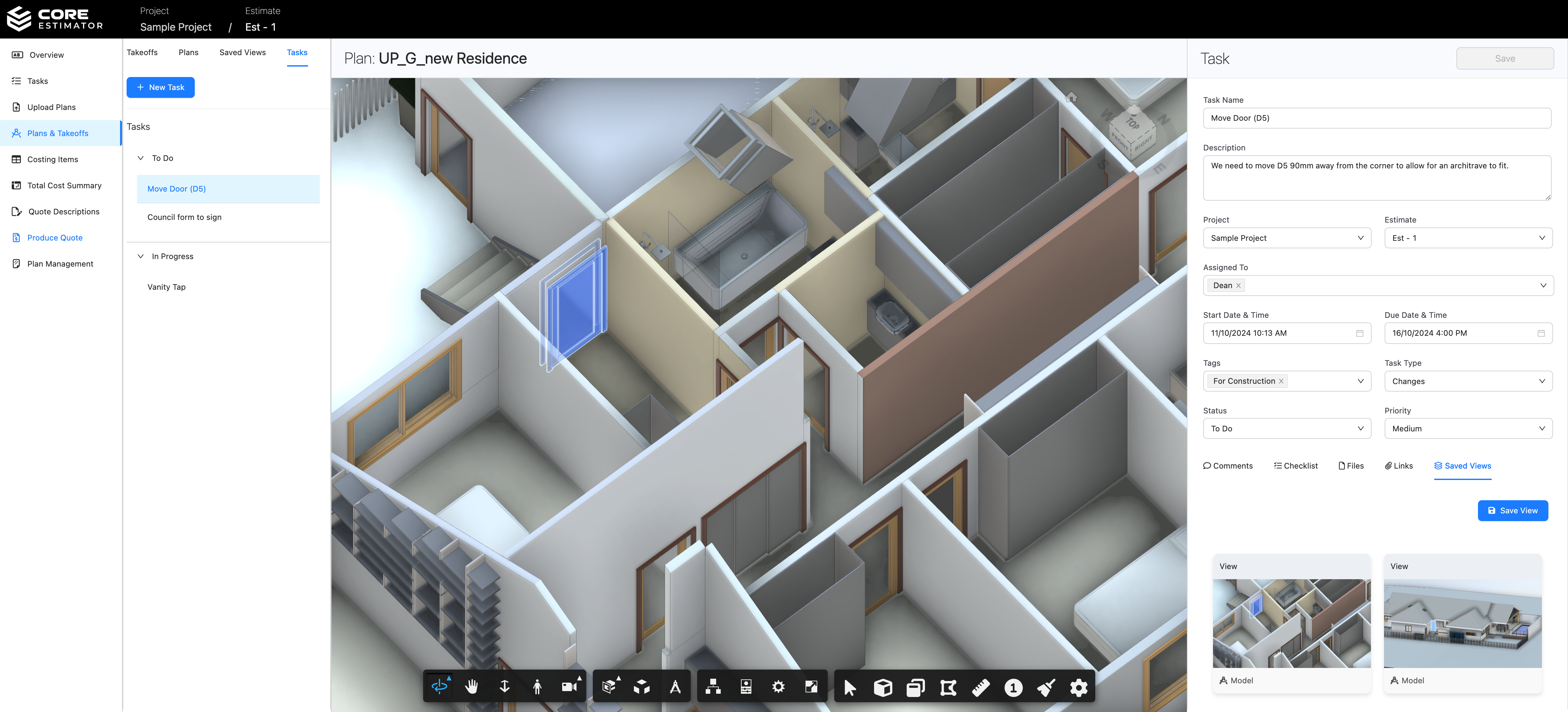 Core Estimator screenshot