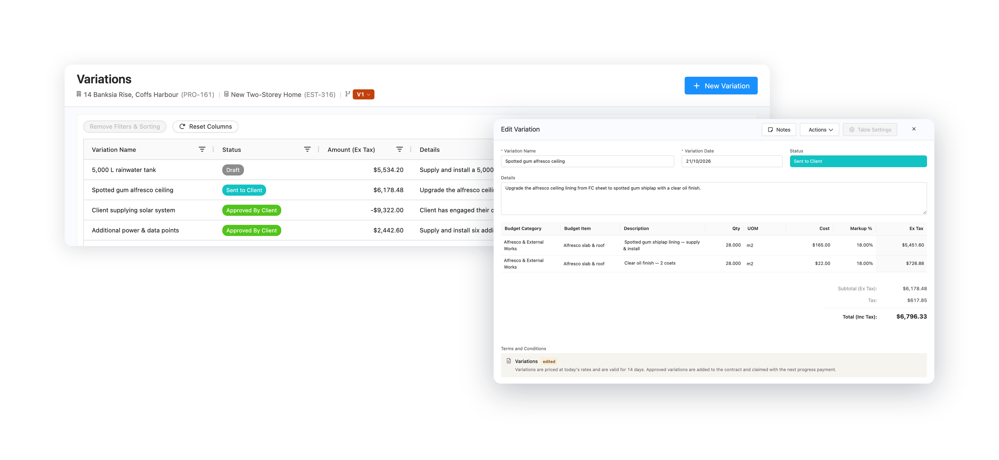 Core Estimator variations