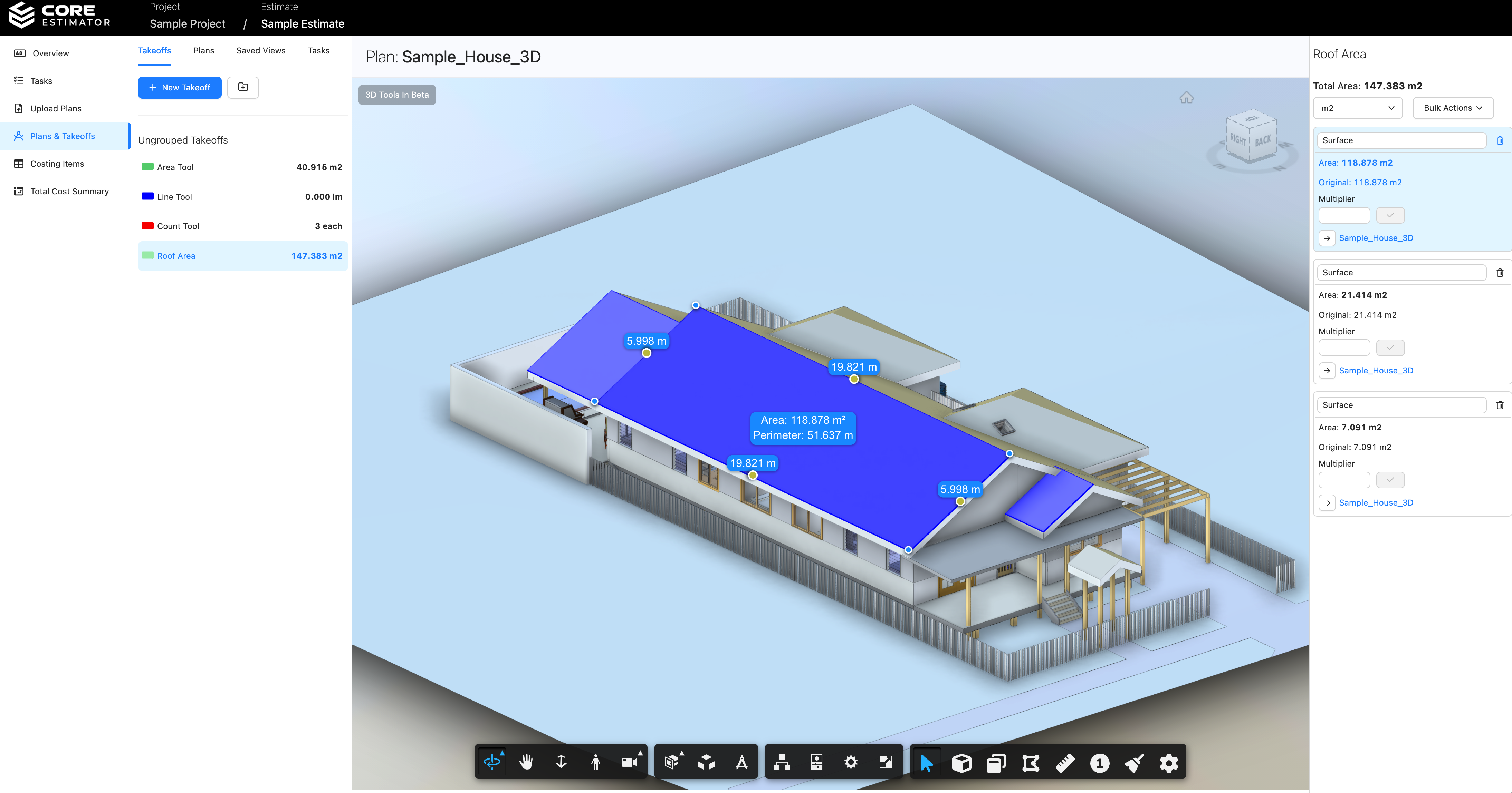 Core Estimator screenshot